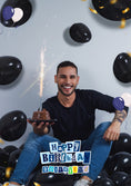 Load image into Gallery viewer, Blue Balloon Confetti Photo Upload Birthday Card for Him
