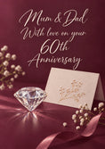 Load image into Gallery viewer, Diamond Floral Mum and Dad 60th Anniversary Card
