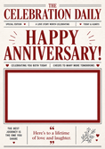 Load image into Gallery viewer, Newspaper Front Page Photo Upload Anniversary Card for Him
