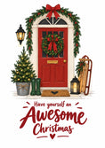 Load image into Gallery viewer, Christmas - Personalised Card — with punch holes
