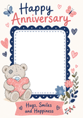 Load image into Gallery viewer, Tatty Teddy Hugs and Smiles Photo Upload Anniversary Card

