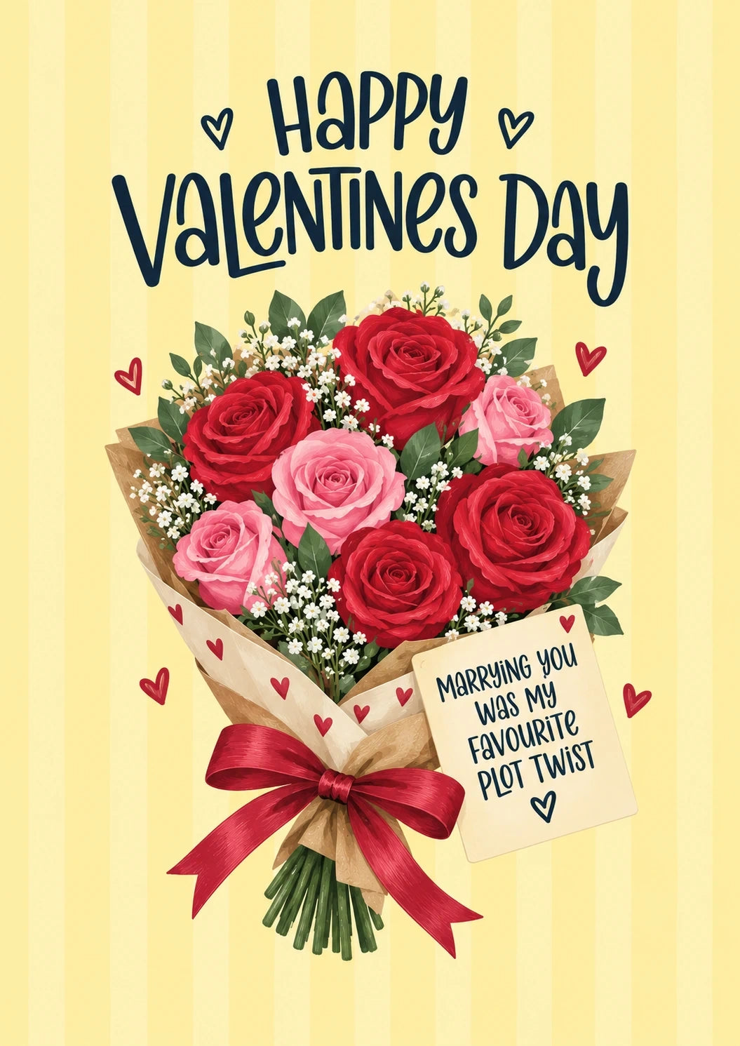 Valentine's day - Personalised Card — with punch holes