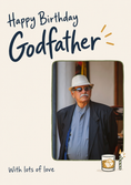 Load image into Gallery viewer, Happy Birthday Godfather Photo Upload Birthday Card for Him
