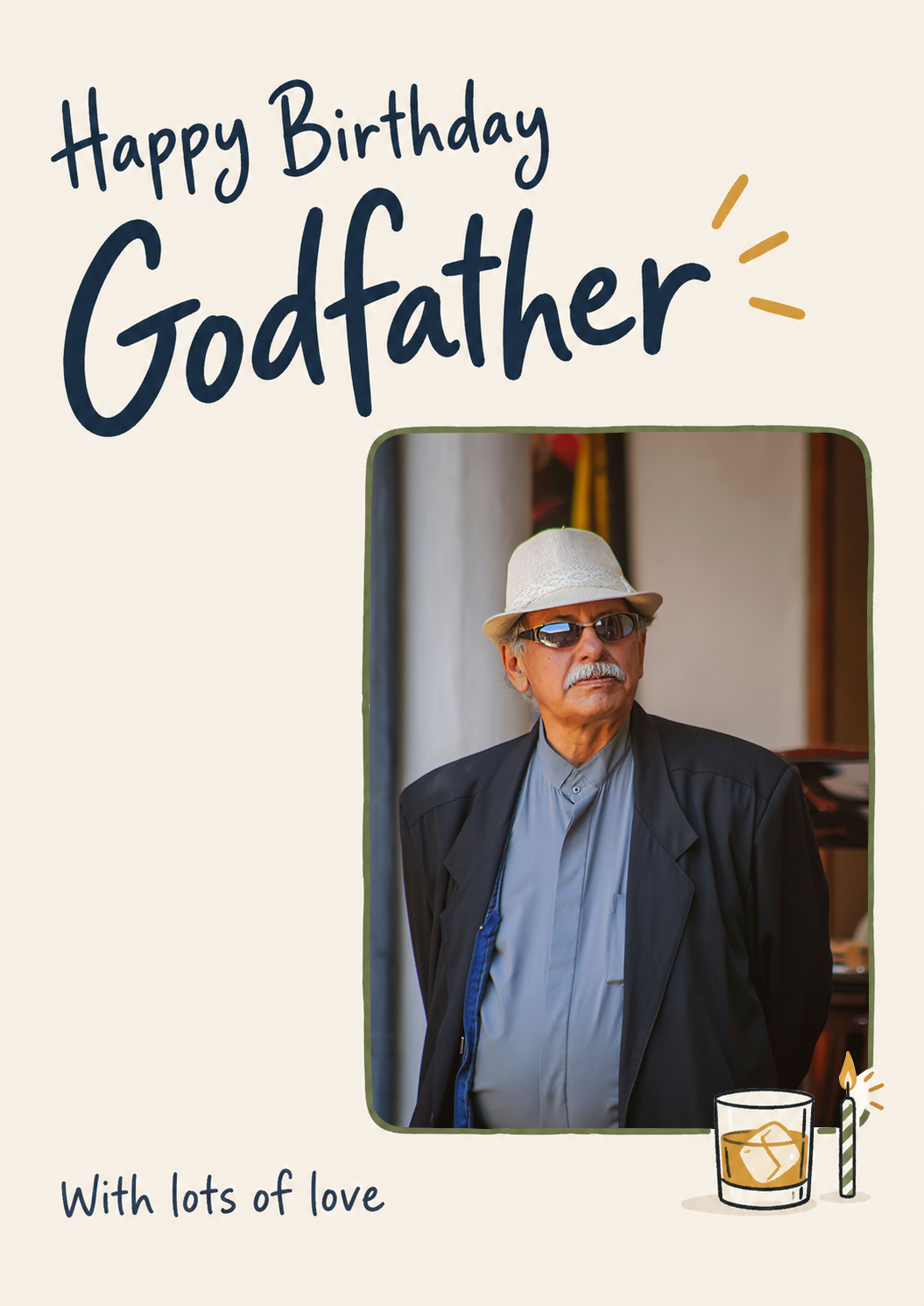 Happy Birthday Godfather Photo Upload Birthday Card for Him