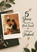 Load image into Gallery viewer, 5 Years Married to My Best Friend 5th Anniversary Card for Him
