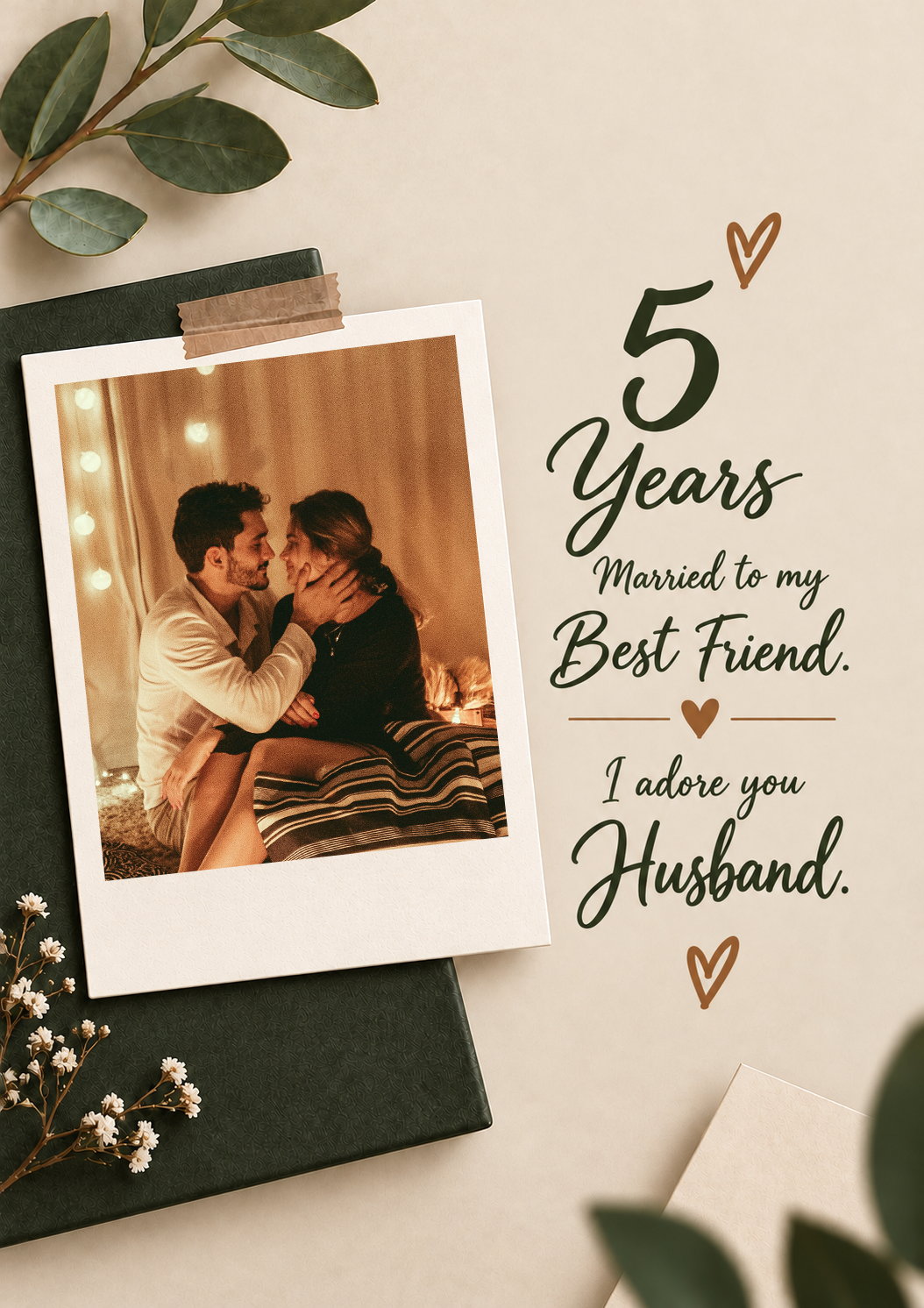 5 Years Married to My Best Friend 5th Anniversary Card for Him