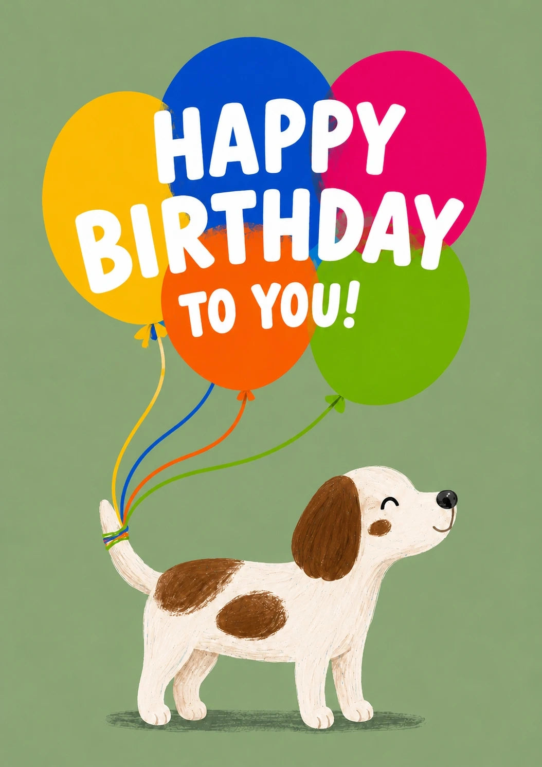 Birthdays - Personalised Card — with punch holes