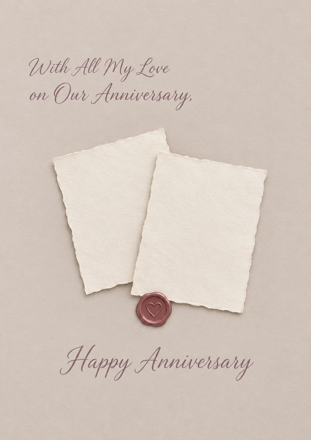 Anniversary - Personalised Card — with punch holes