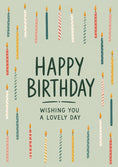 Load image into Gallery viewer, Colourful Birthday Candles 50th Birthday Card
