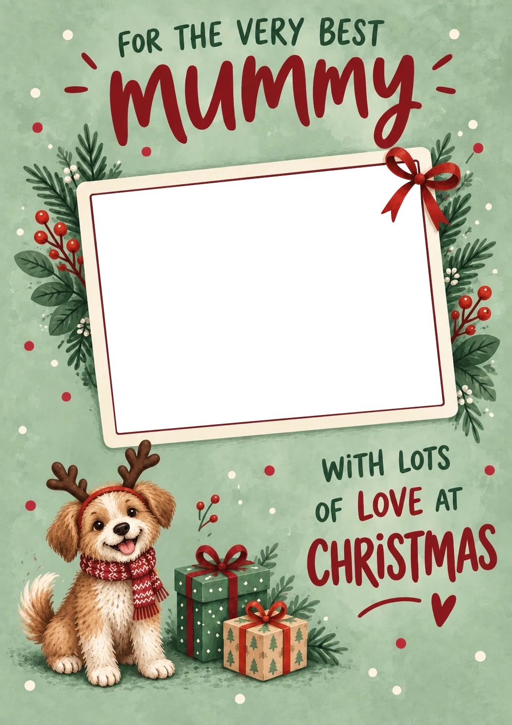 Christmas - Personalised Card — with punch holes