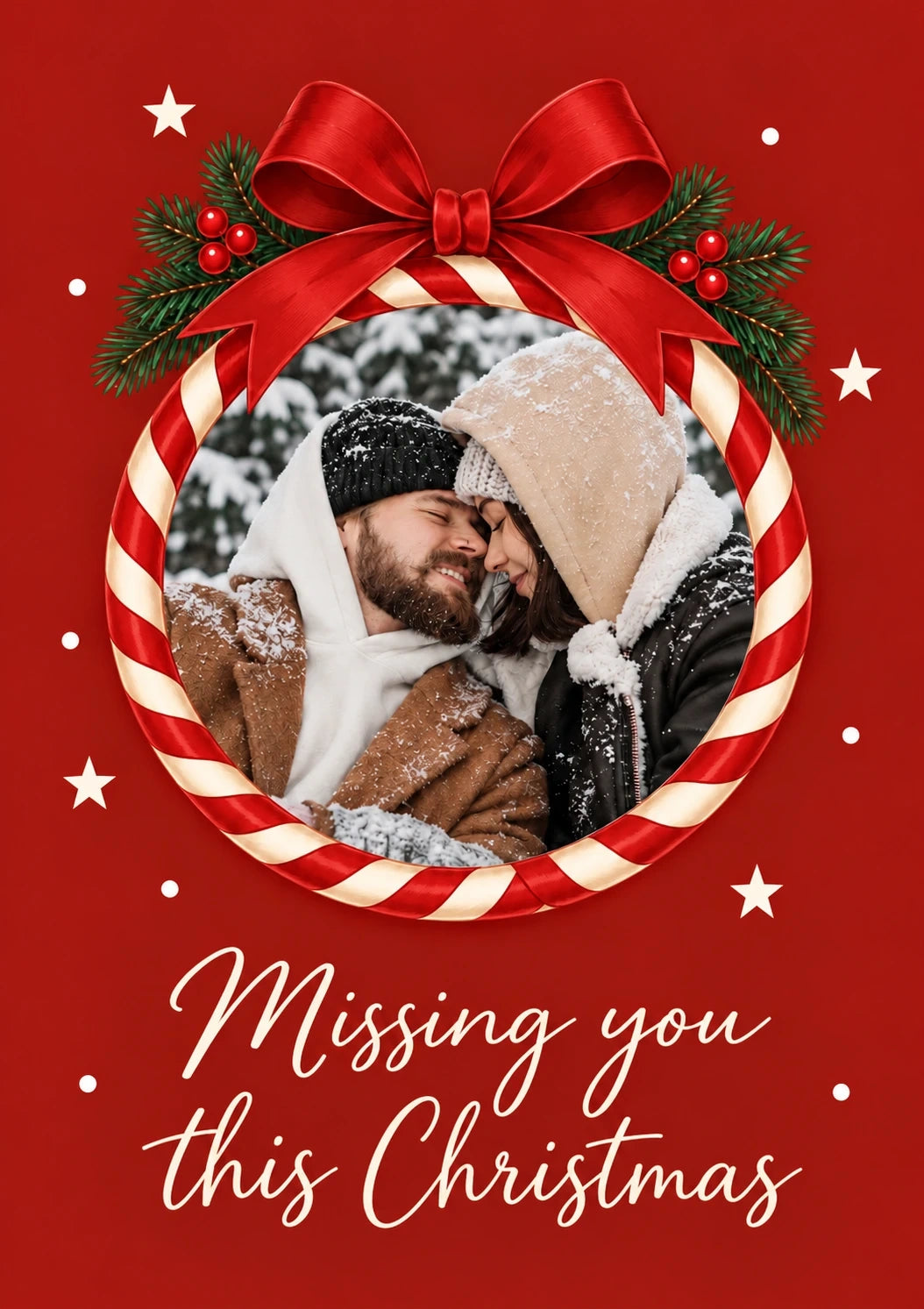Christmas - Personalised Card — with punch holes