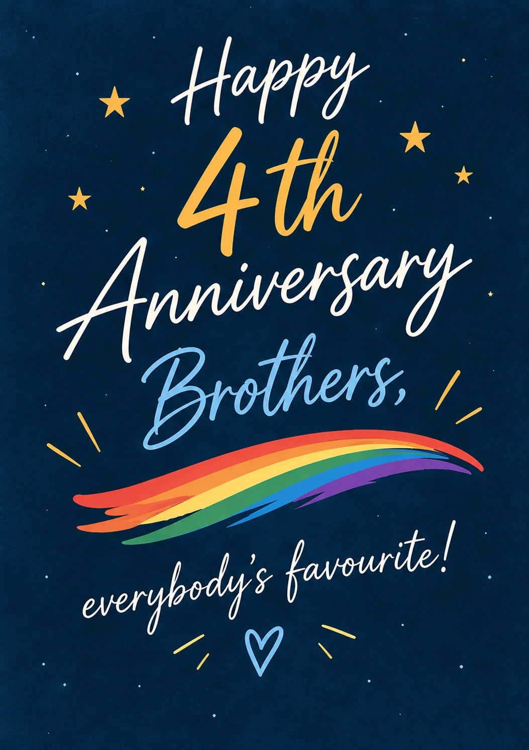 Anniversary - Personalised Card — with punch holes