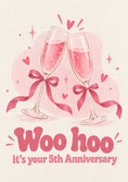 Load image into Gallery viewer, Anniversary - Personalised Card — with punch holes

