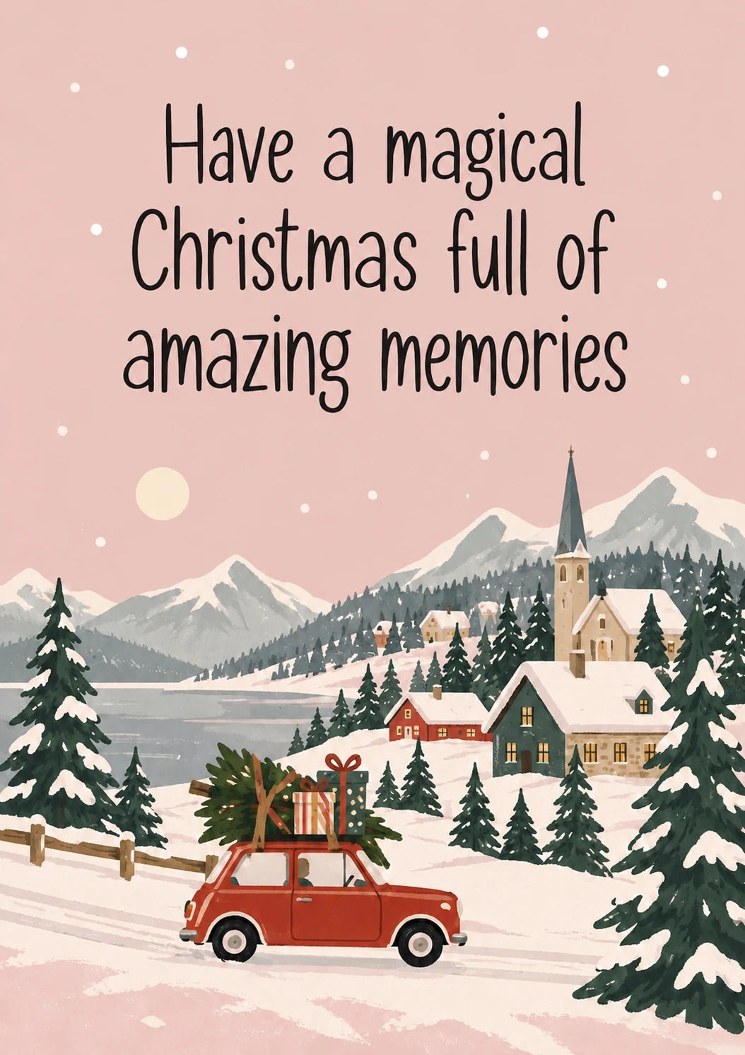 Christmas - Personalised Card — with punch holes