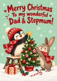 Load image into Gallery viewer, Christmas - Personalised Card — with punch holes
