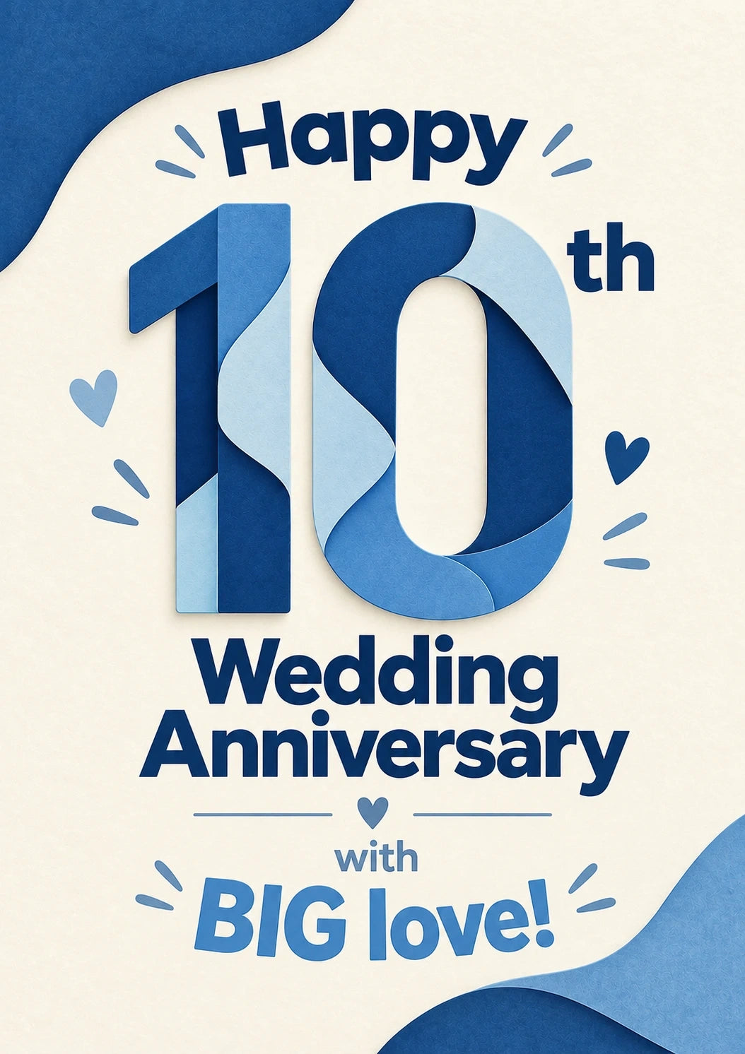 Anniversary - Personalised Card — with punch holes