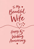 Load image into Gallery viewer, Anniversary - Personalised Card — with punch holes
