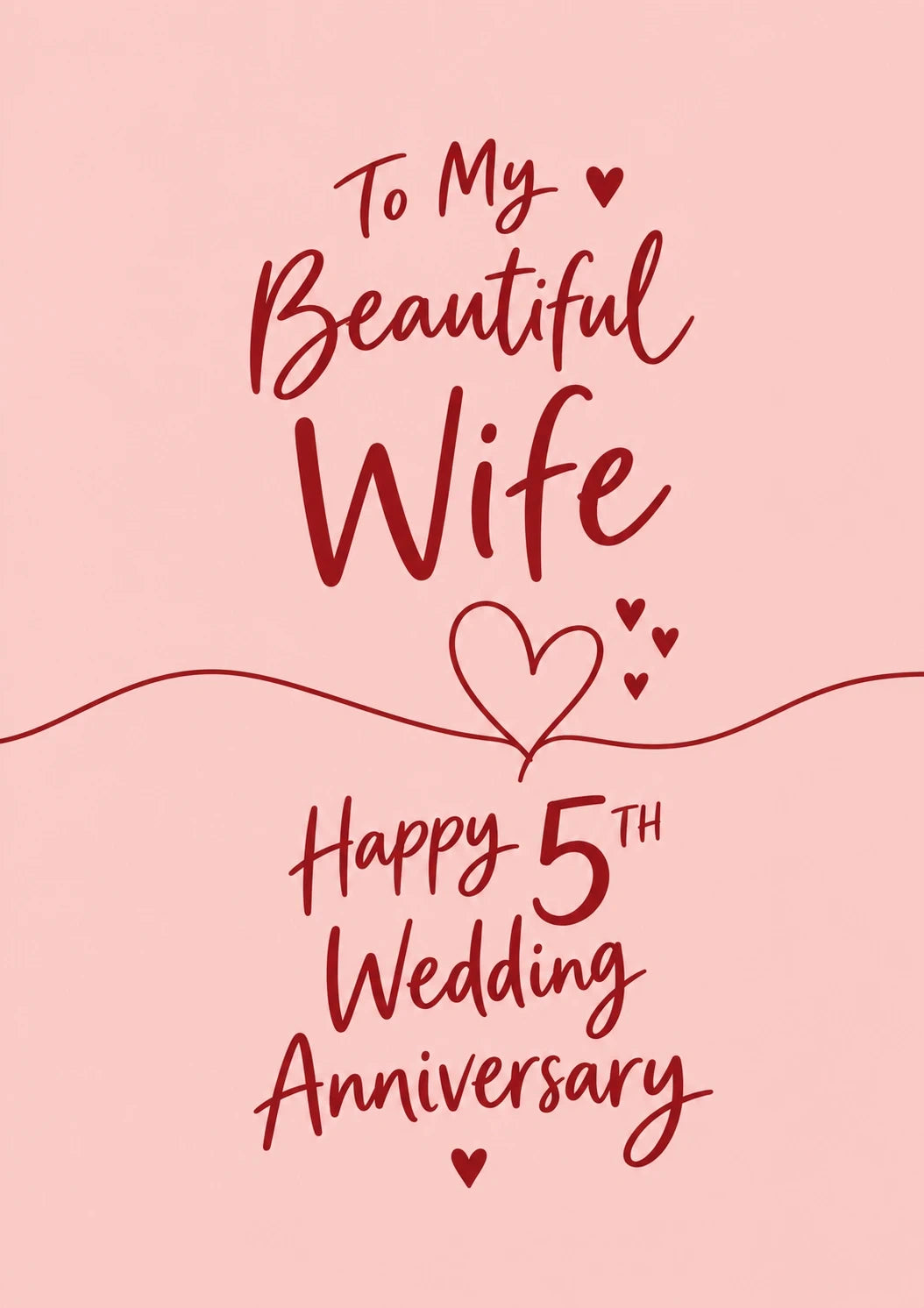 Anniversary - Personalised Card — with punch holes