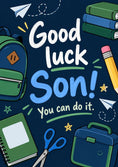 Load image into Gallery viewer, Back to school - Personalised Card — with punch holes
