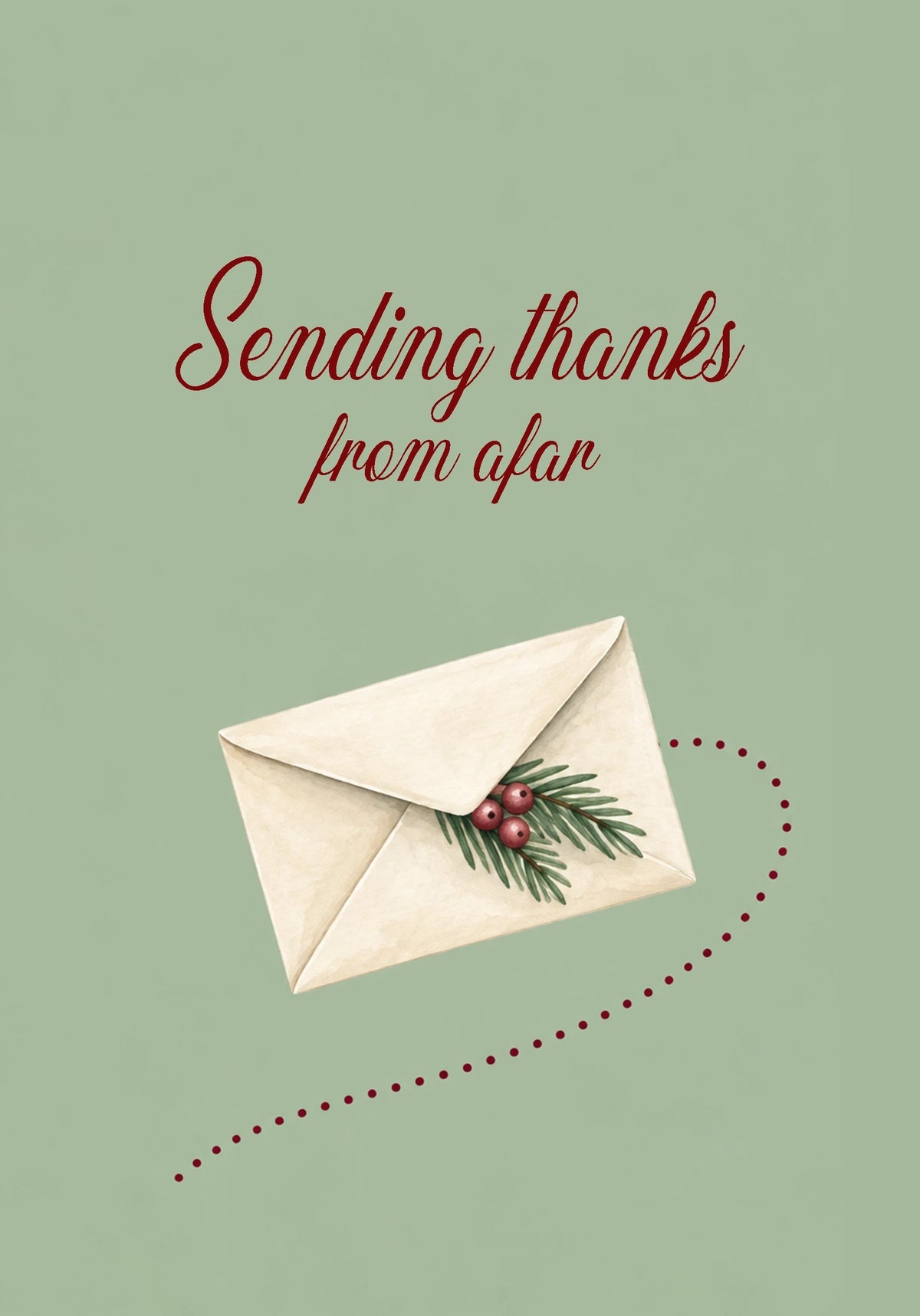 Christmas - Personalised Card — with punch holes
