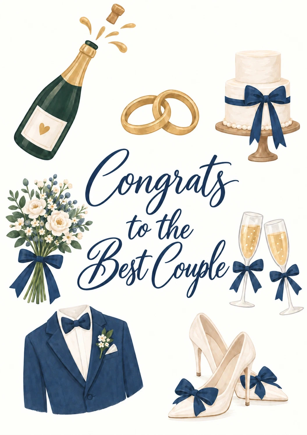 Weddings - Personalised Card — with punch holes