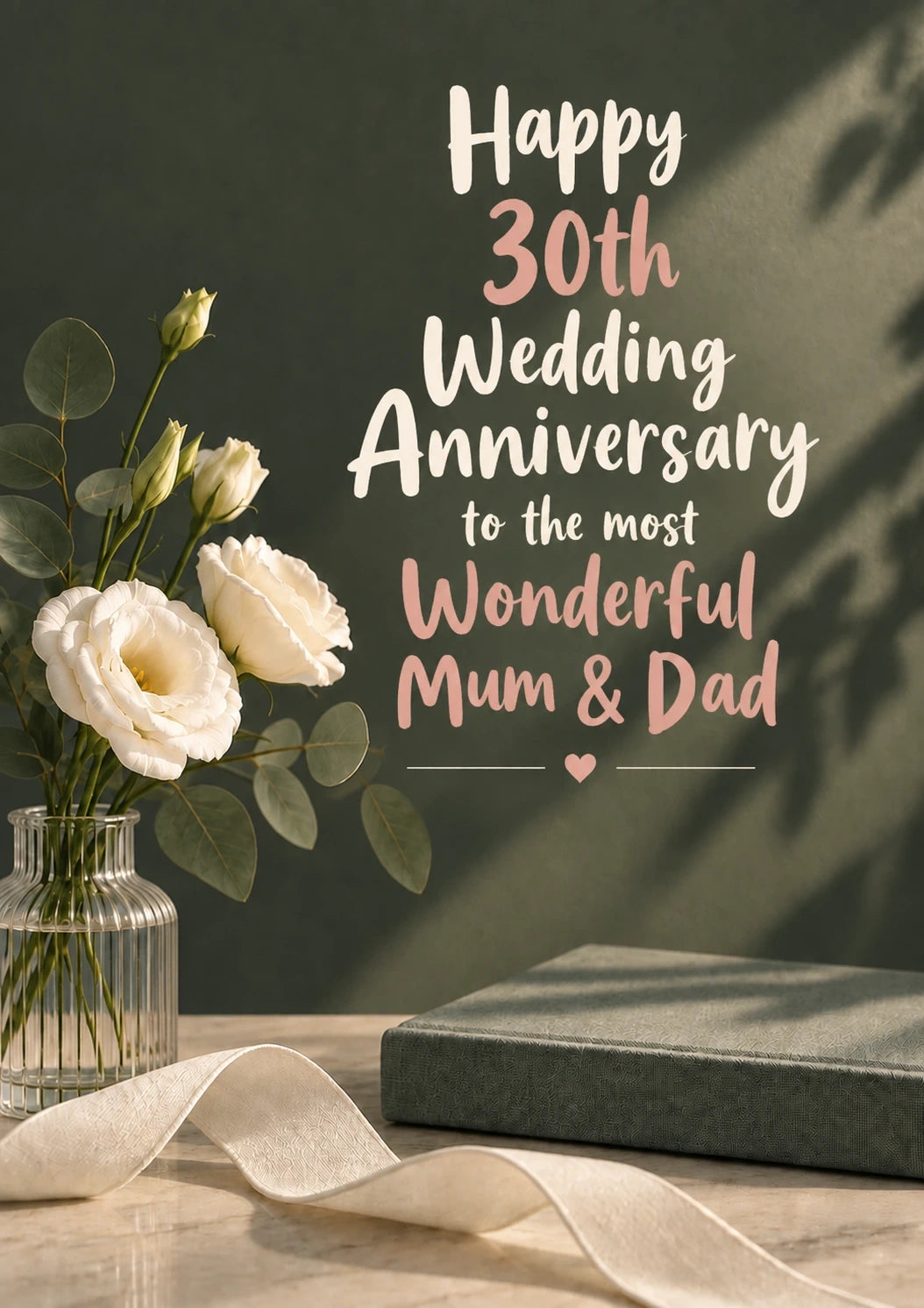 Anniversary - Personalised Card — with punch holes