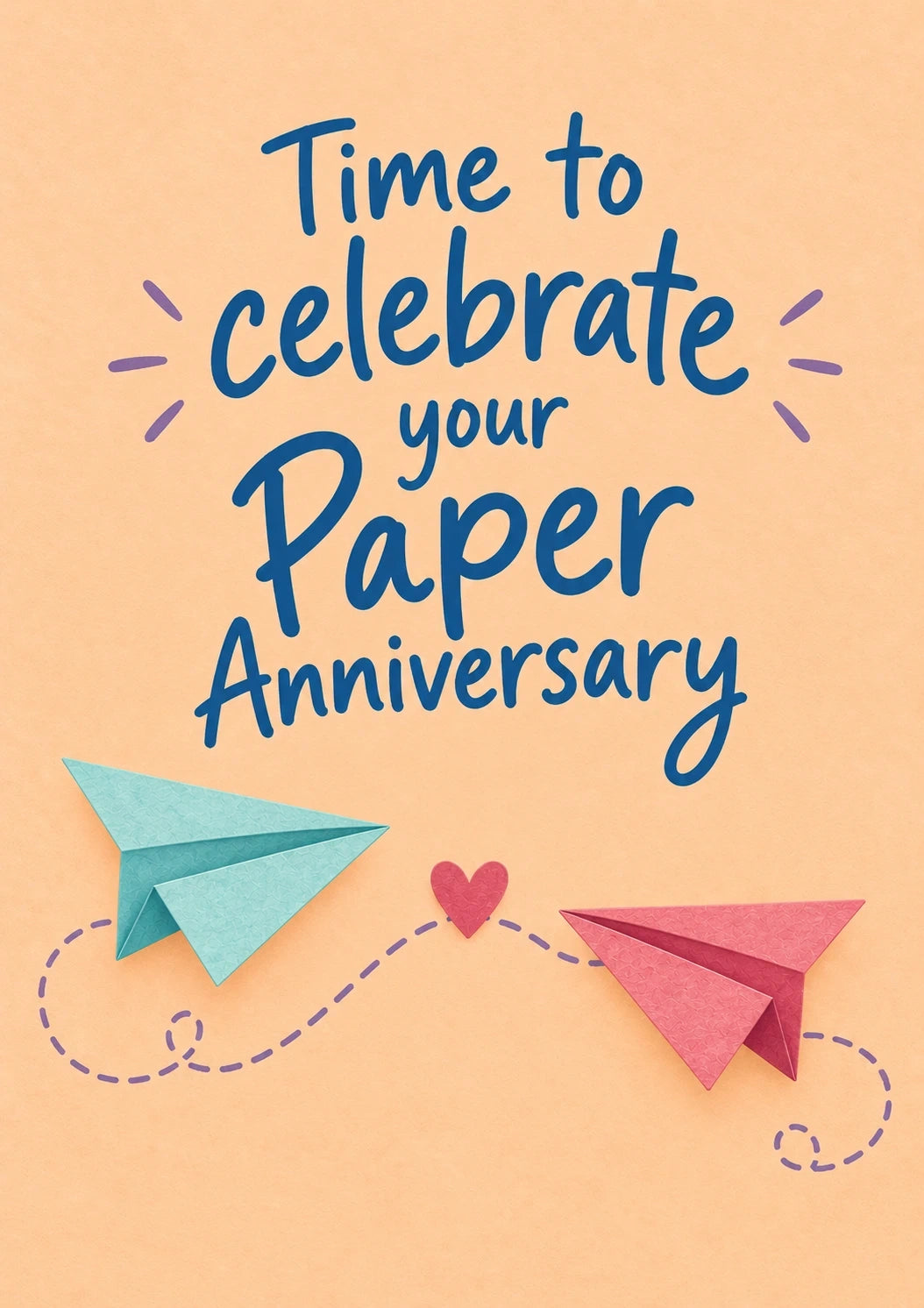 Anniversary - Personalised Card — with punch holes
