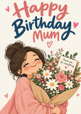 Load image into Gallery viewer, Birthdays - Personalised Card — with punch holes
