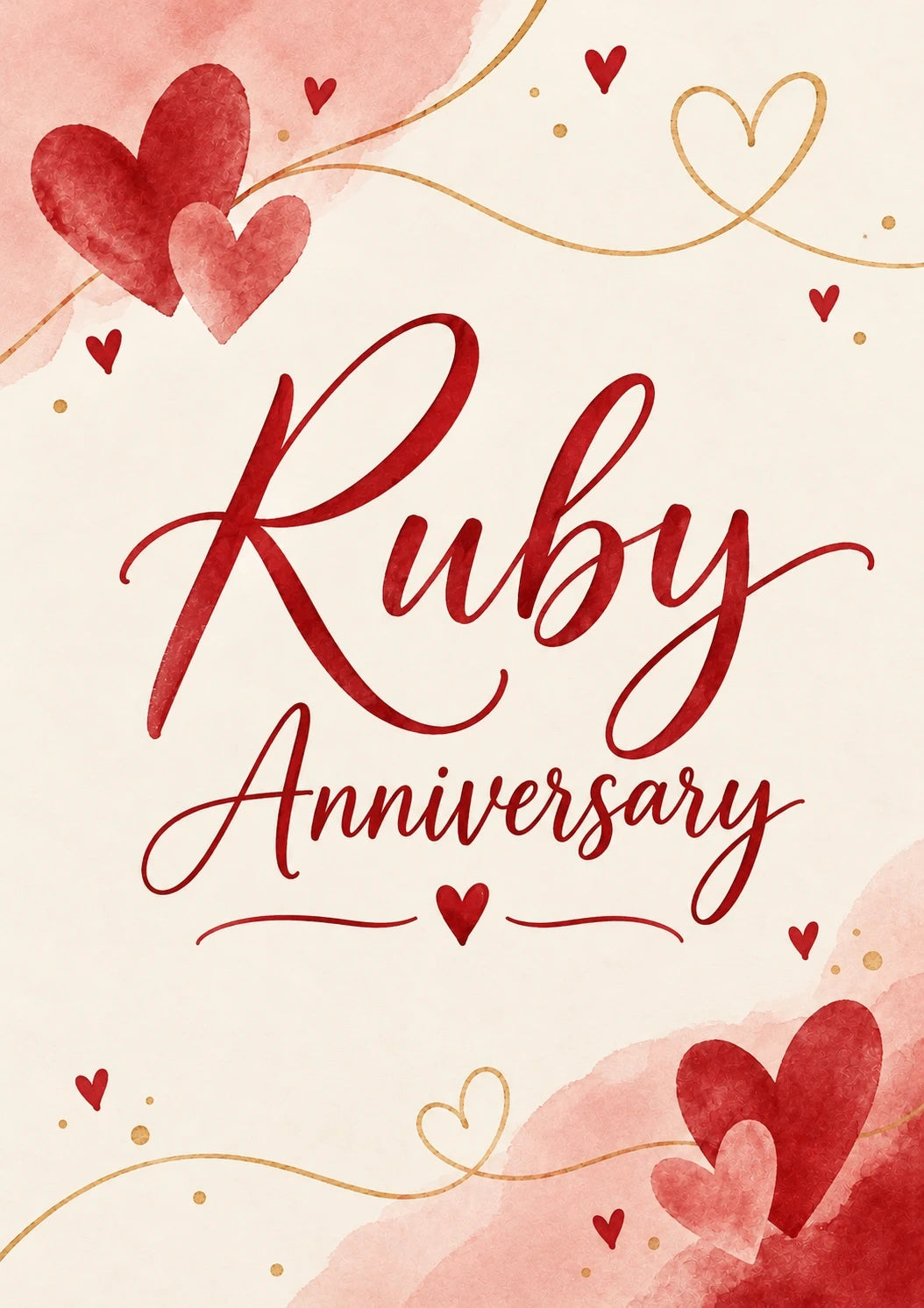 Anniversary - Personalised Card — with punch holes