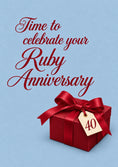 Load image into Gallery viewer, Anniversary - Personalised Card — with punch holes

