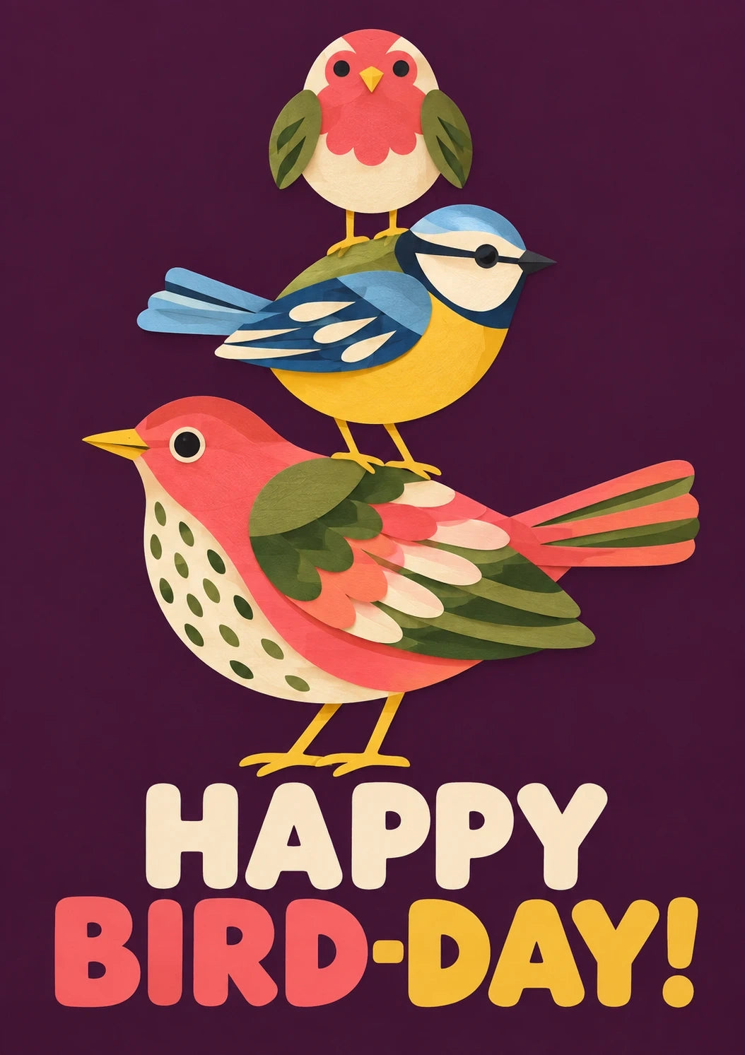 Birthdays - Personalised Card — with punch holes