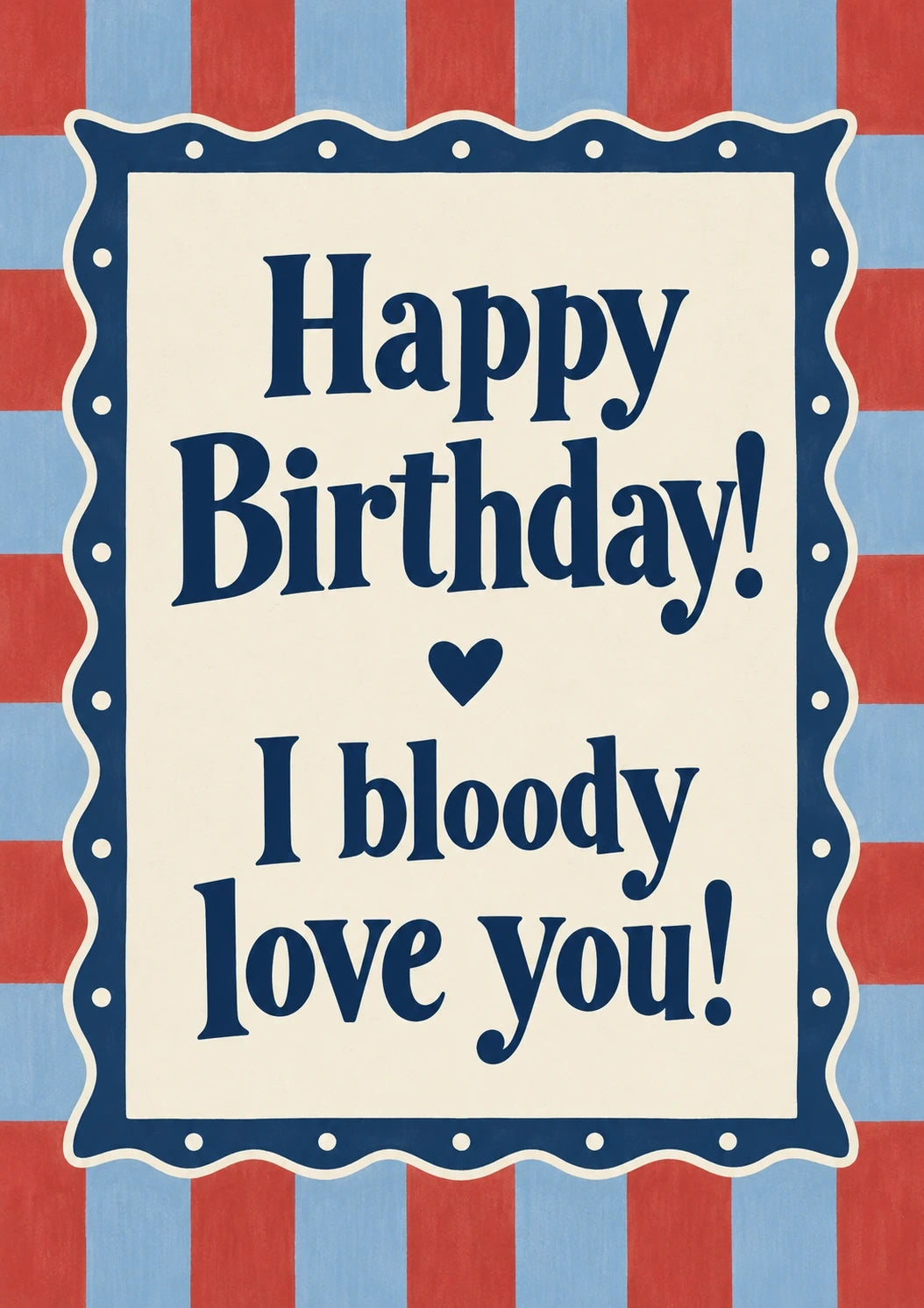 Birthdays - Personalised Card — with punch holes