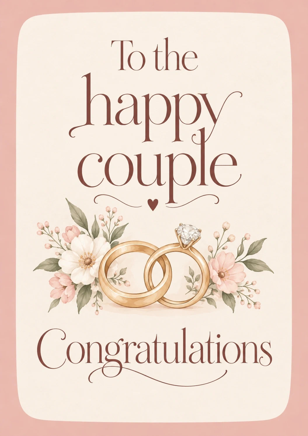Weddings - Personalised Card — with punch holes