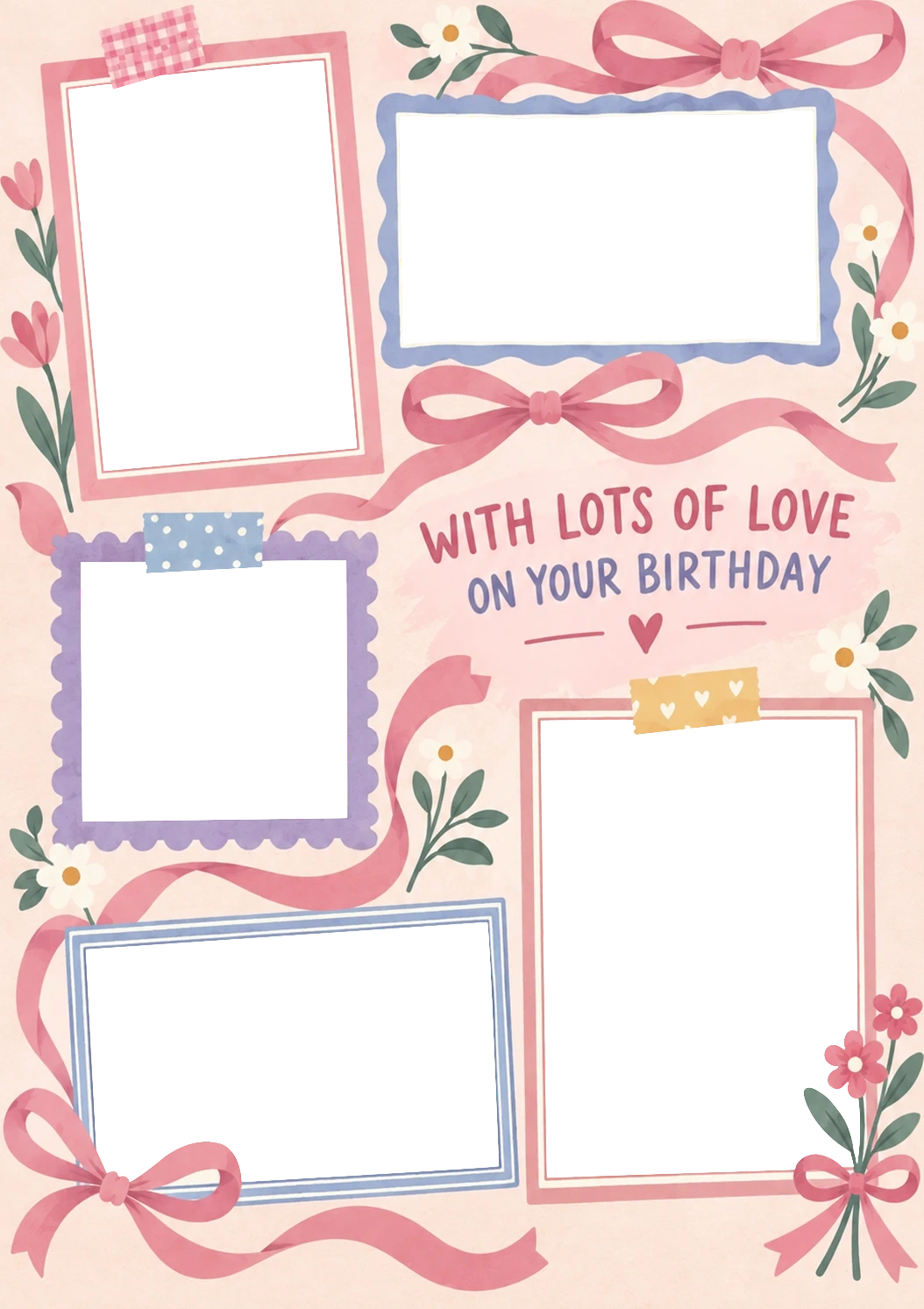 Birthdays - Personalised Card — with punch holes