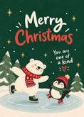 Load image into Gallery viewer, Christmas - Personalised Card — with punch holes
