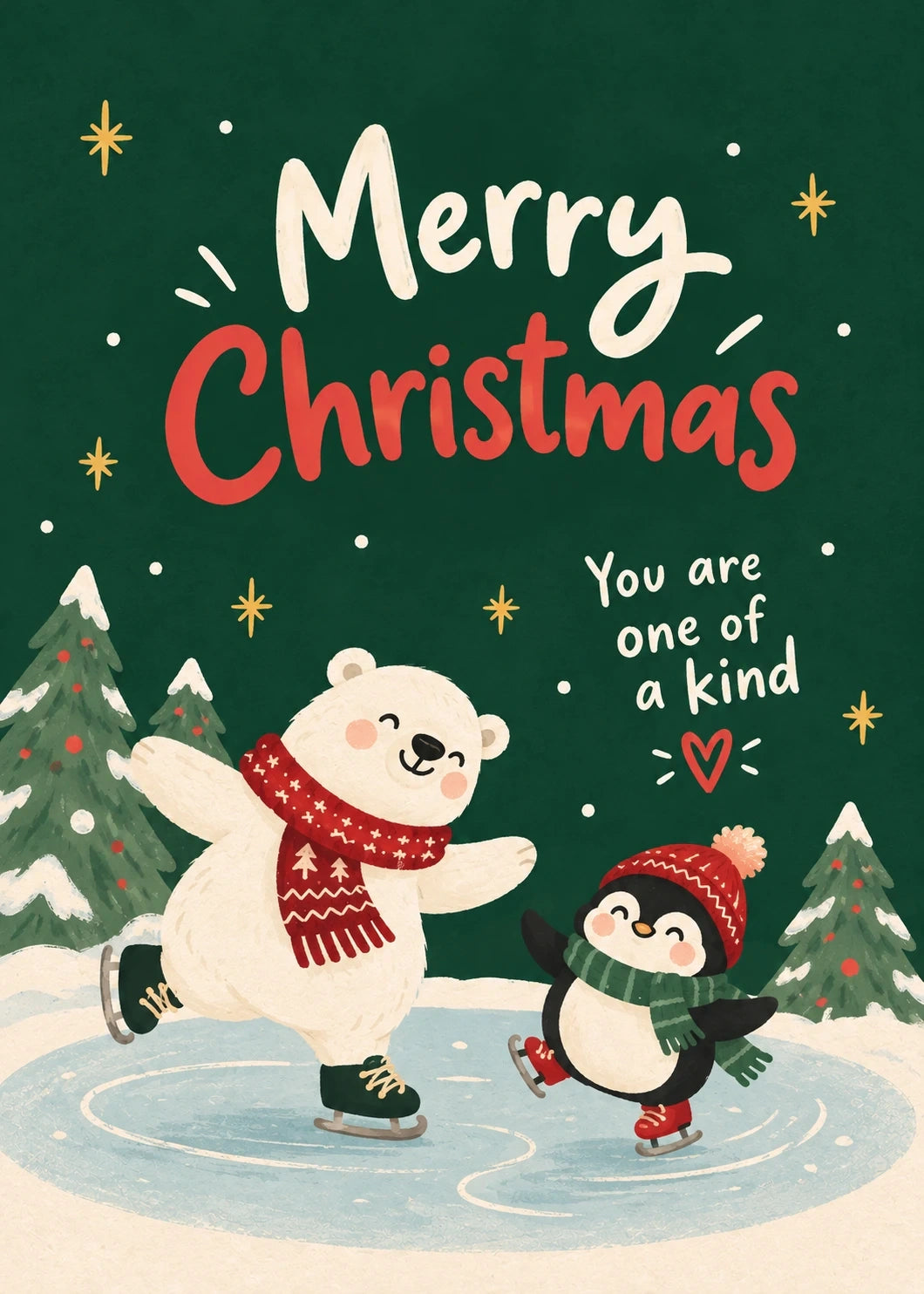 Christmas - Personalised Card — with punch holes