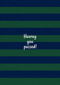 Load image into Gallery viewer, Hooray You Passed Navy Green Stripe GCSEs Card
