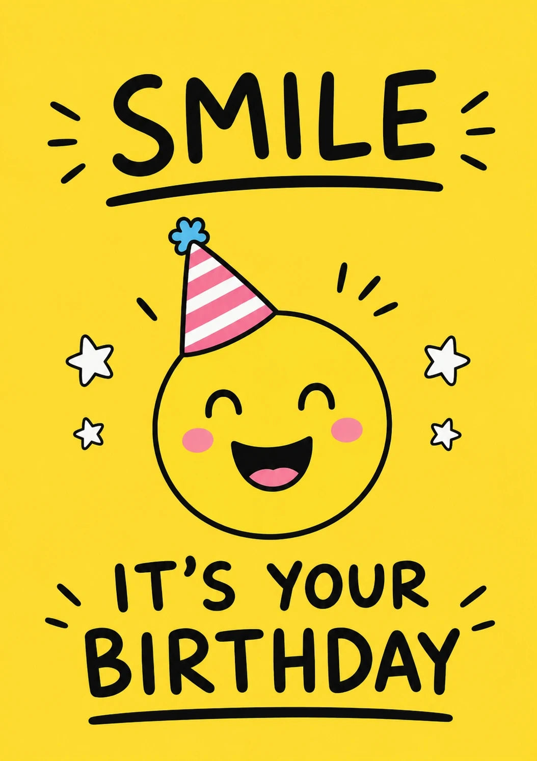Birthdays - Personalised Card — with punch holes