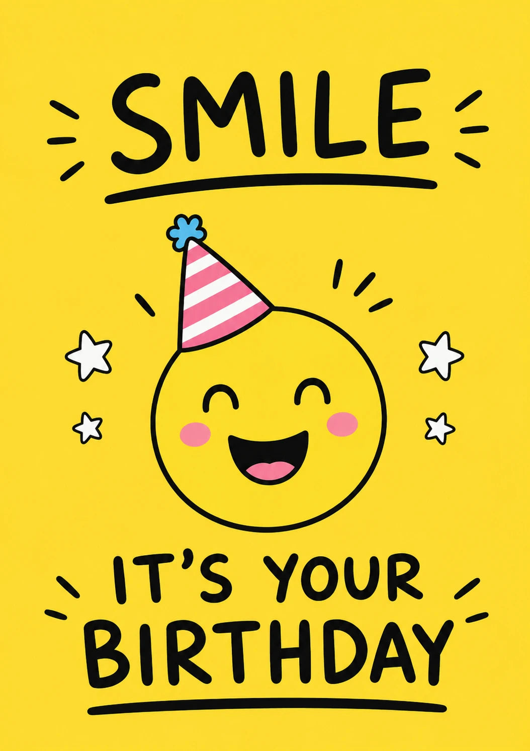 Smile It's Your Birthday Smiley Face Birthday Card