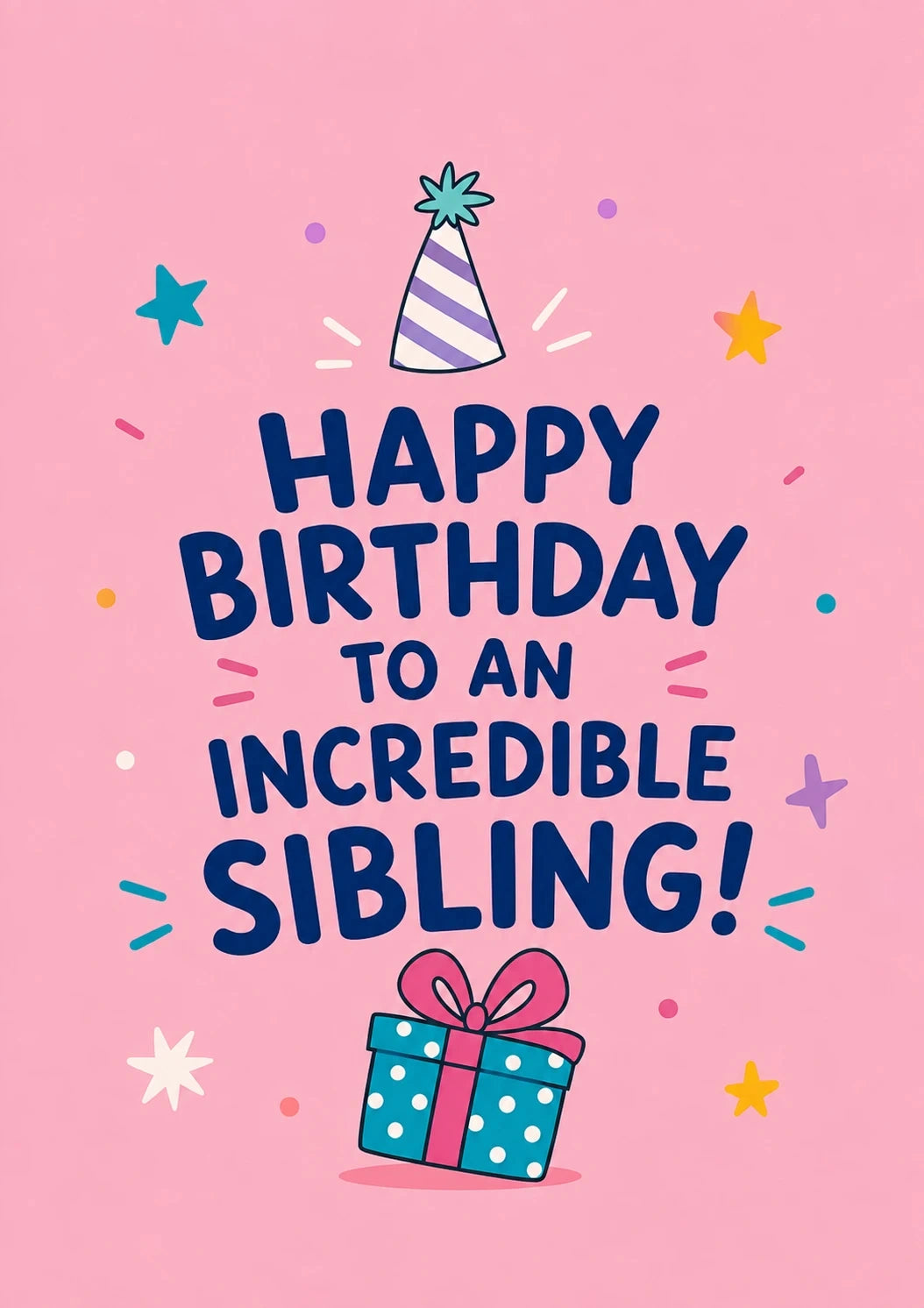 Birthdays - Personalised Card — with punch holes