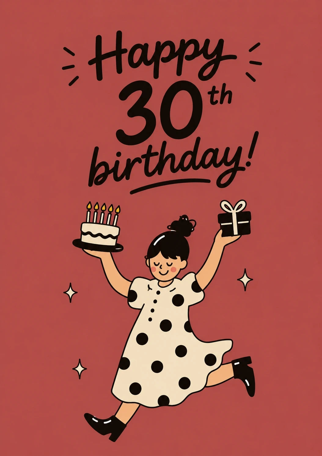 Birthdays - Personalised Card — with punch holes