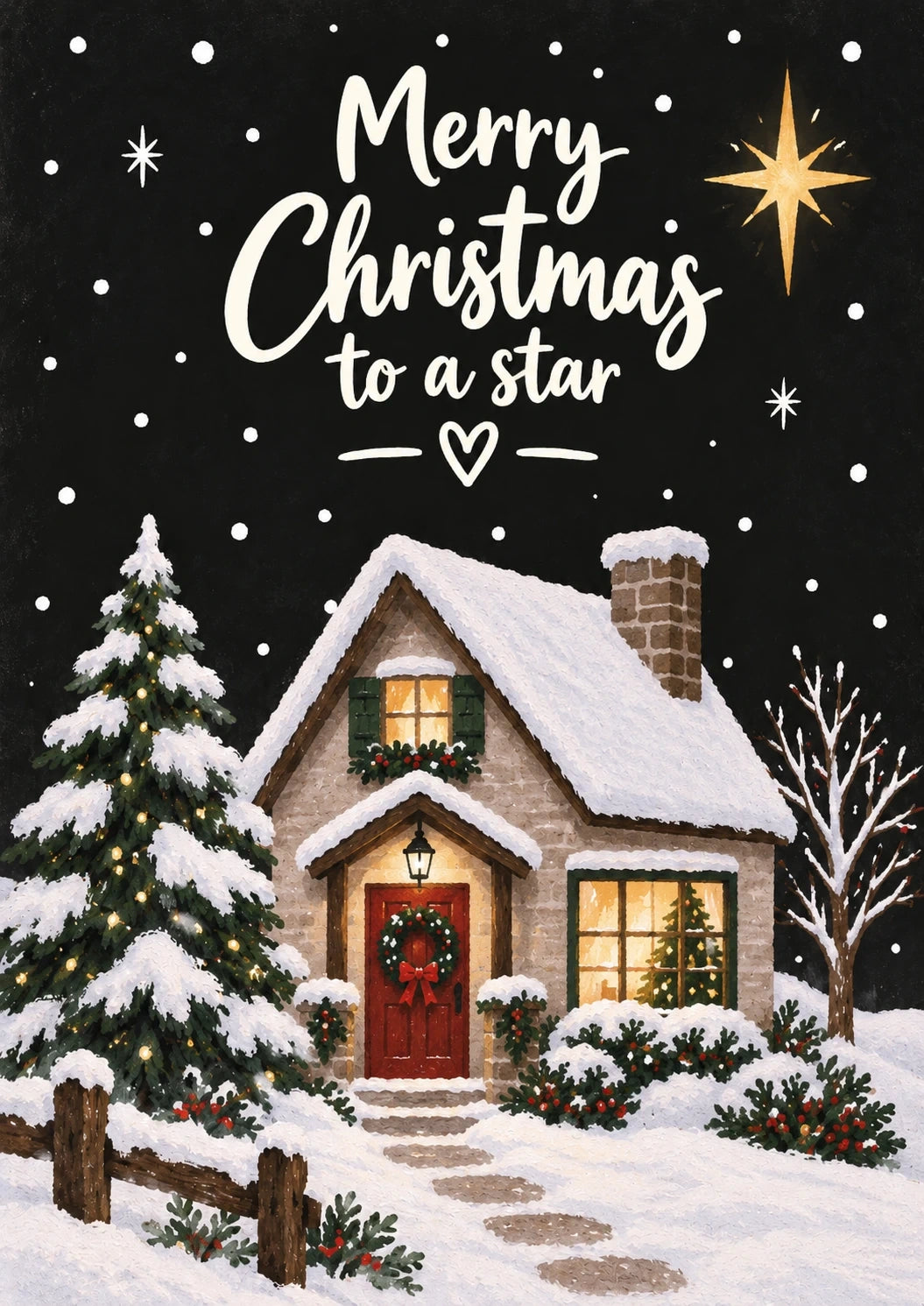 Christmas - Personalised Card — with punch holes