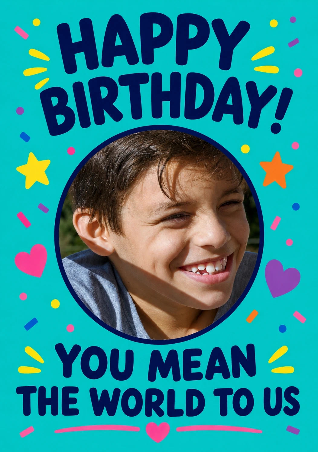 Birthdays - Personalised Card — with punch holes