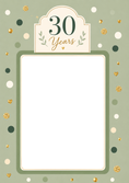 Load image into Gallery viewer, Green Confetti 30 Years Photo Upload Anniversary Card

