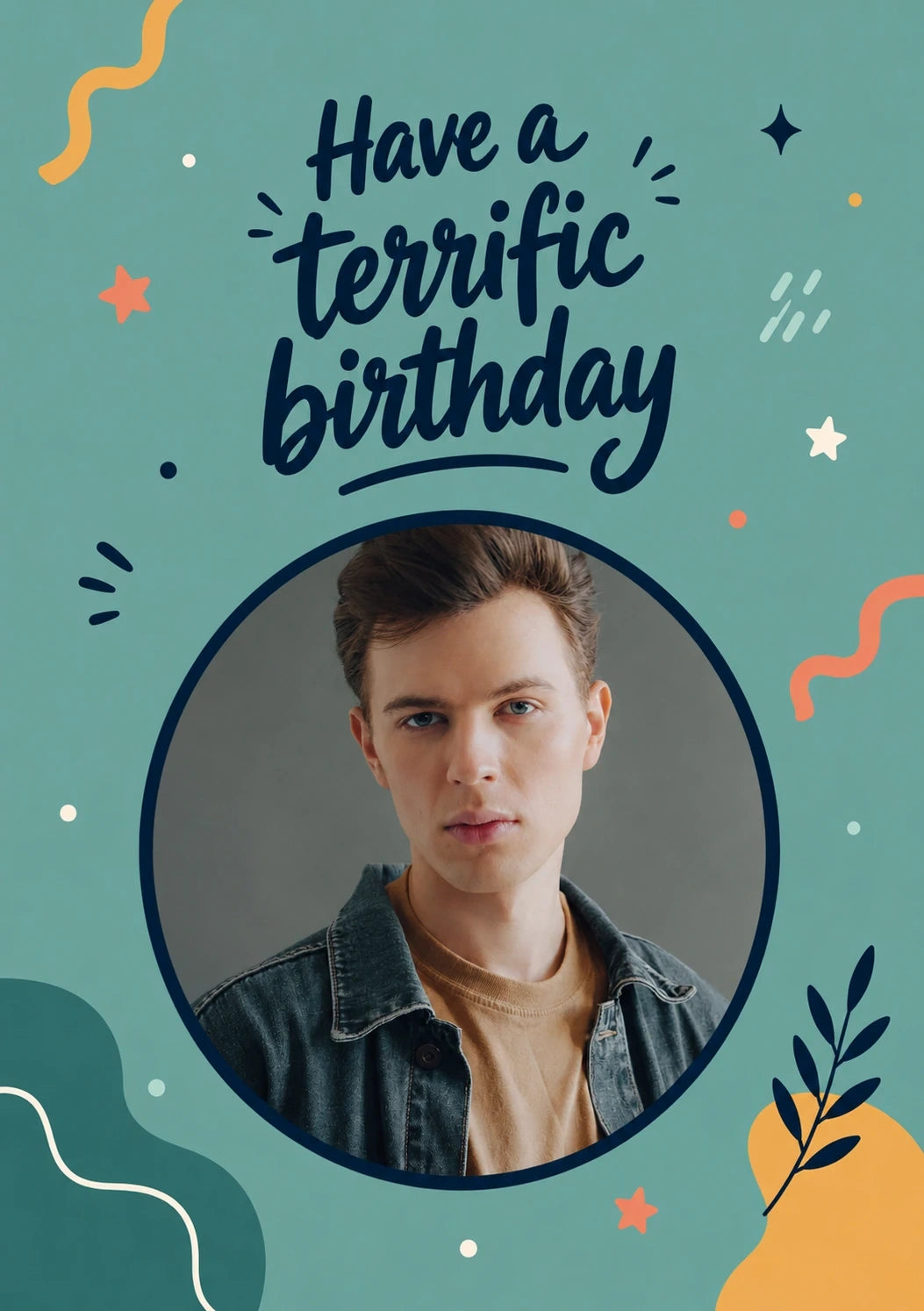 Birthdays - Personalised Card — with punch holes