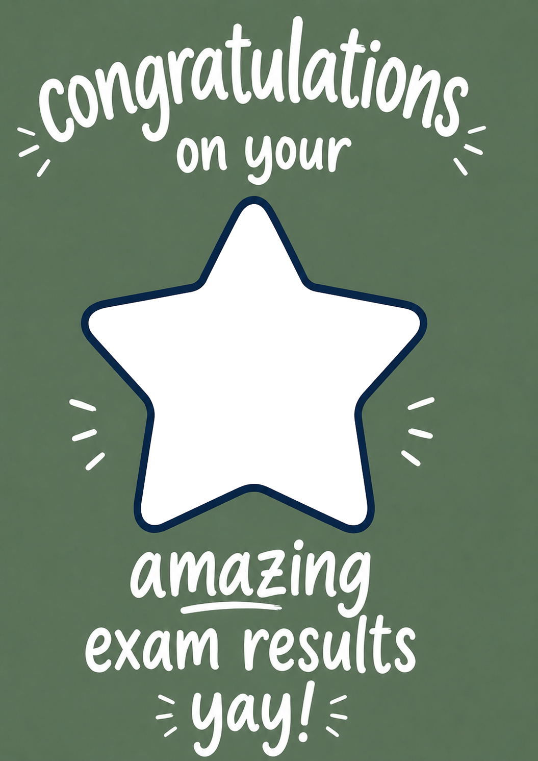Congratulations on Your Amazing Results Photo Upload GCSEs Card