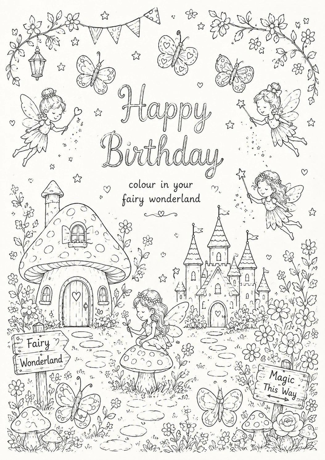 Birthday - Personalised Card — with punch holes