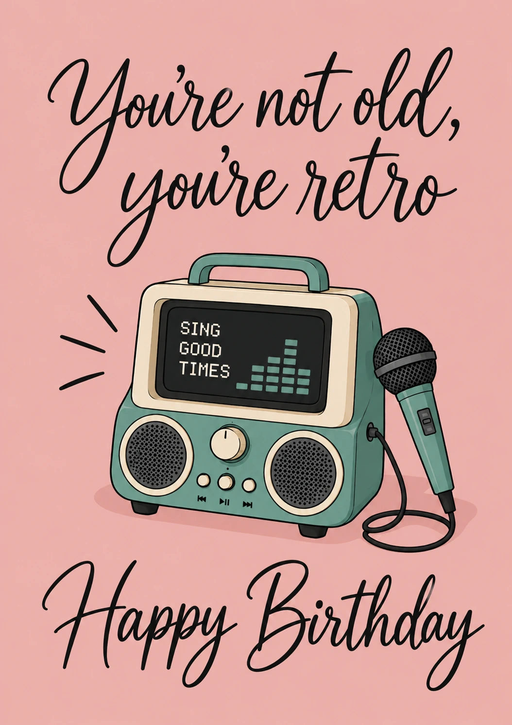 Funny You're Not Old You're Retro 60th Birthday Card
