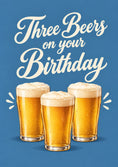 Load image into Gallery viewer, Three Beers on Your Birthday 19th Birthday Card for Him
