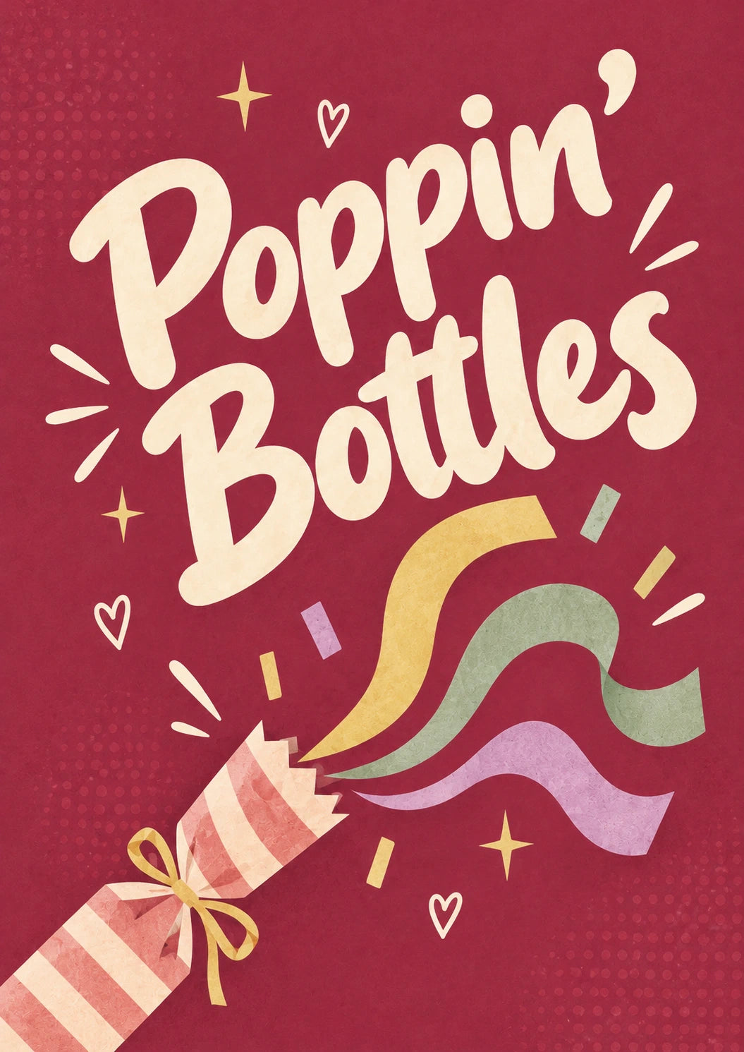 Funny Poppin' Bottles Confetti Popper New Baby Card for Sister